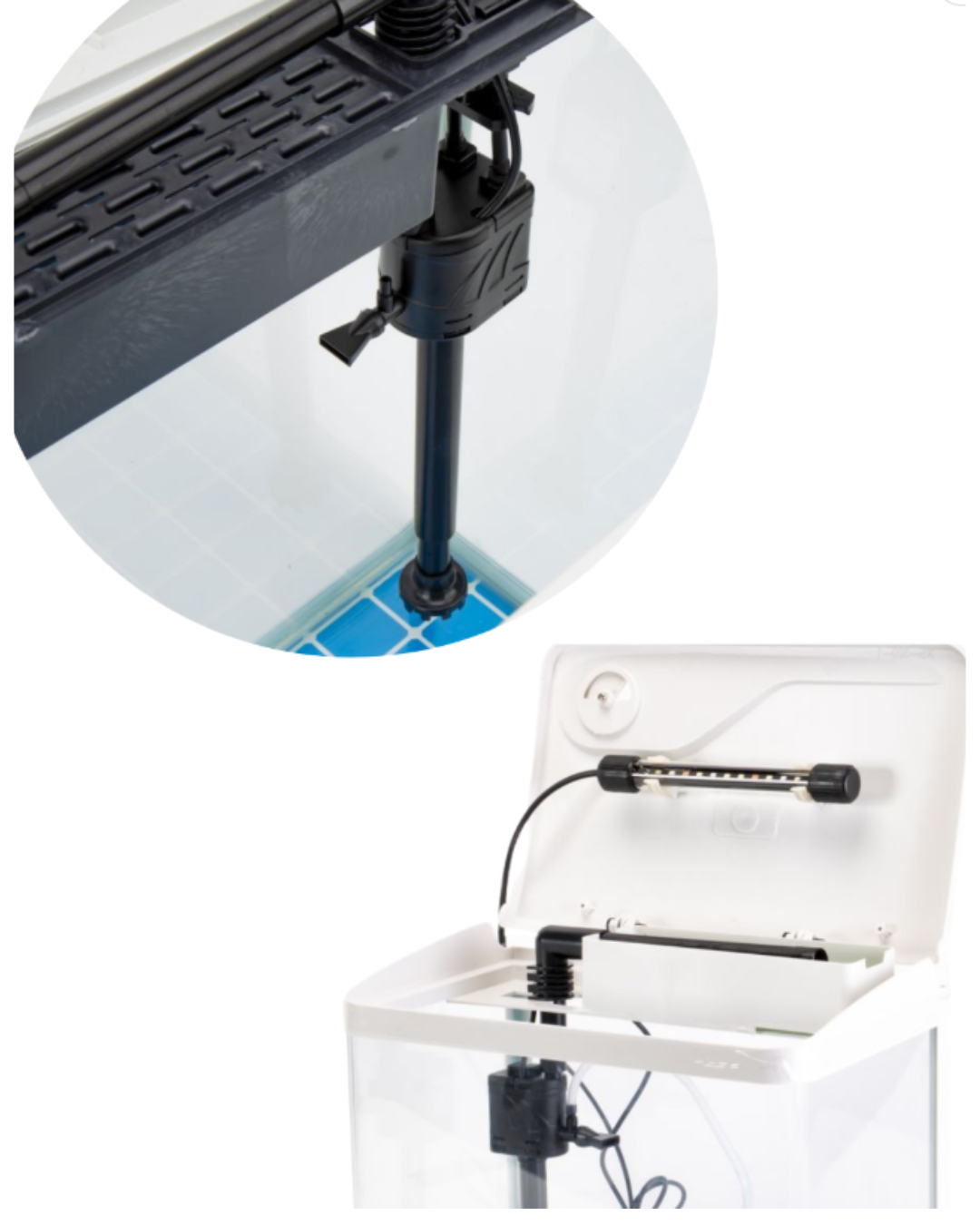 ACUARIO C/TAPA, FILTRO E ILUMINACION LED