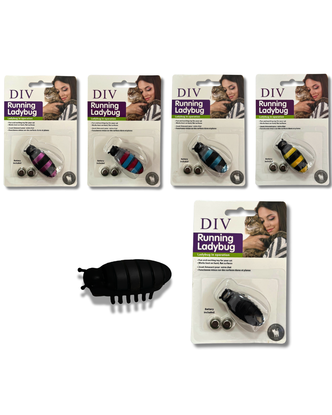 Insectos con vibración (RAYAS) 5cm - a pila