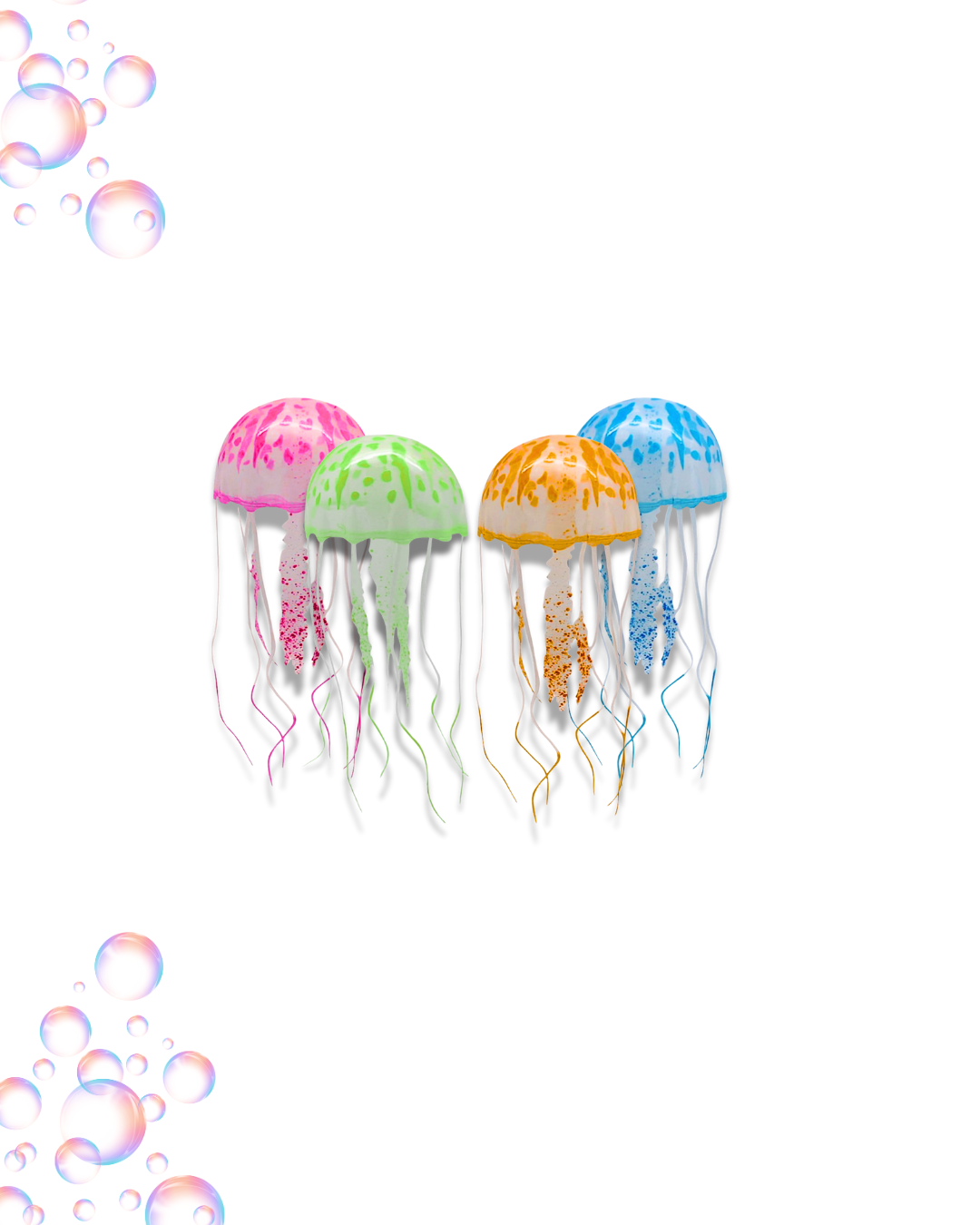 MEDUSA DE SILICONA FLUORESENTE CHICA