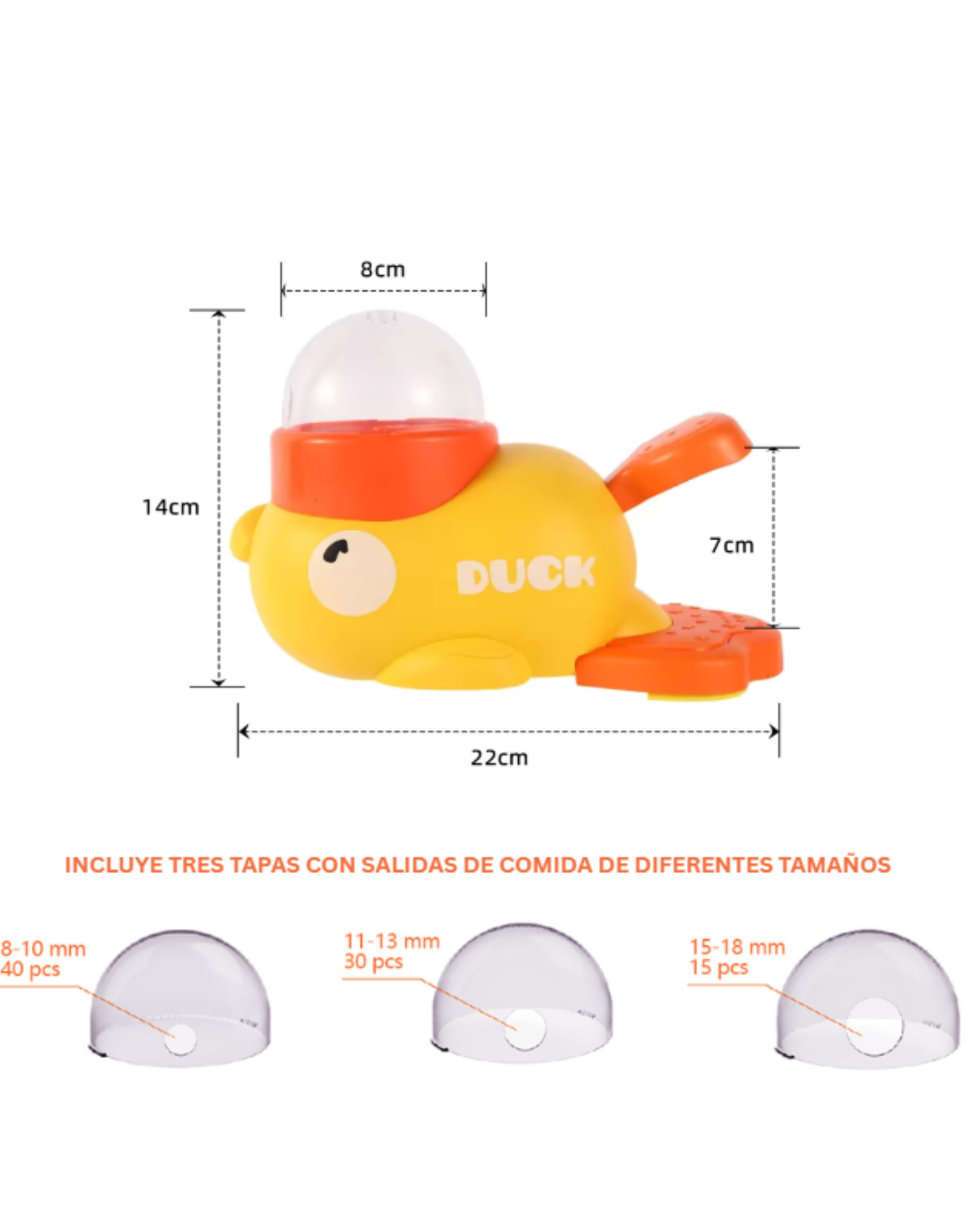 Pato dispensador de alimento 