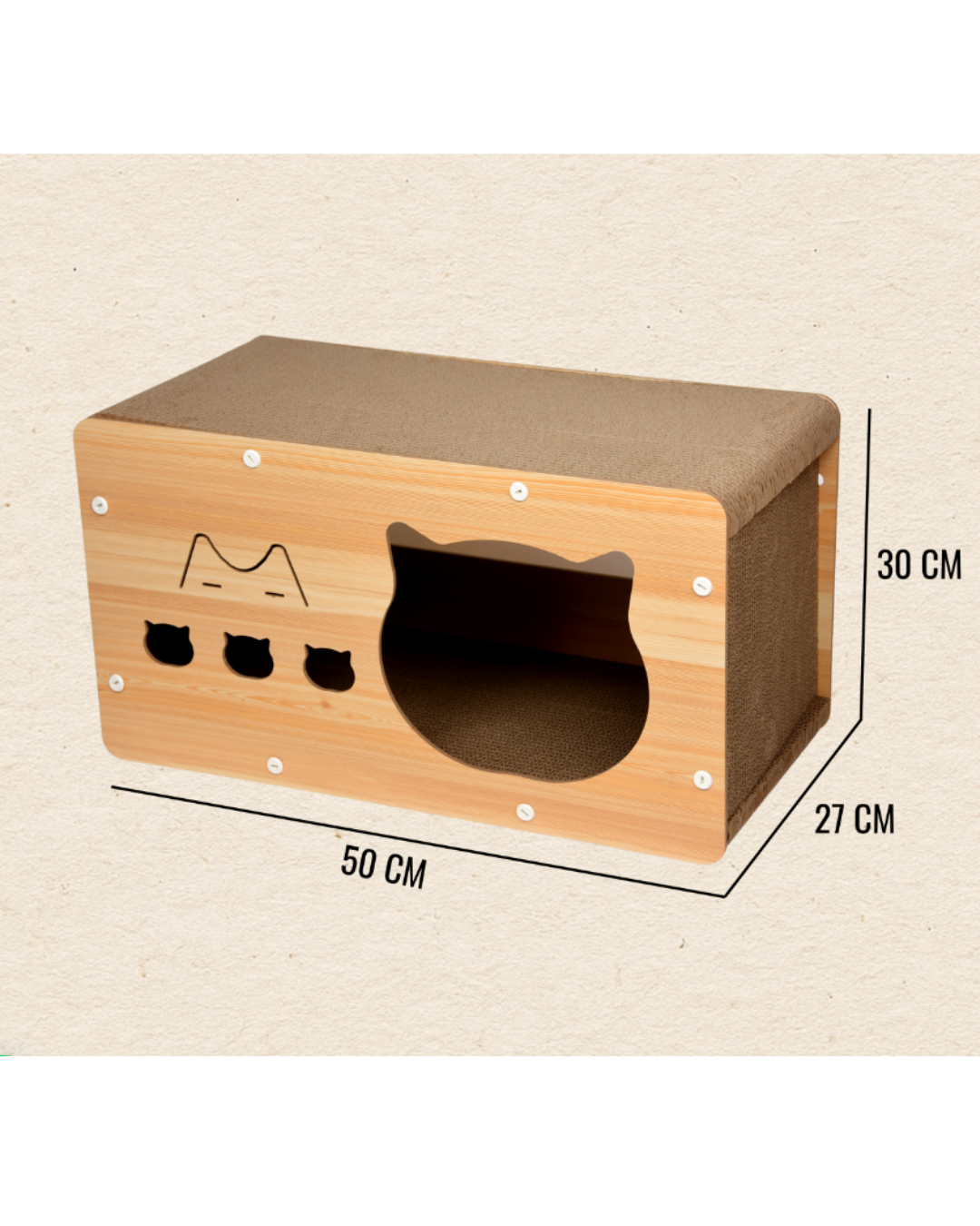 Casita rascadora para gatos 