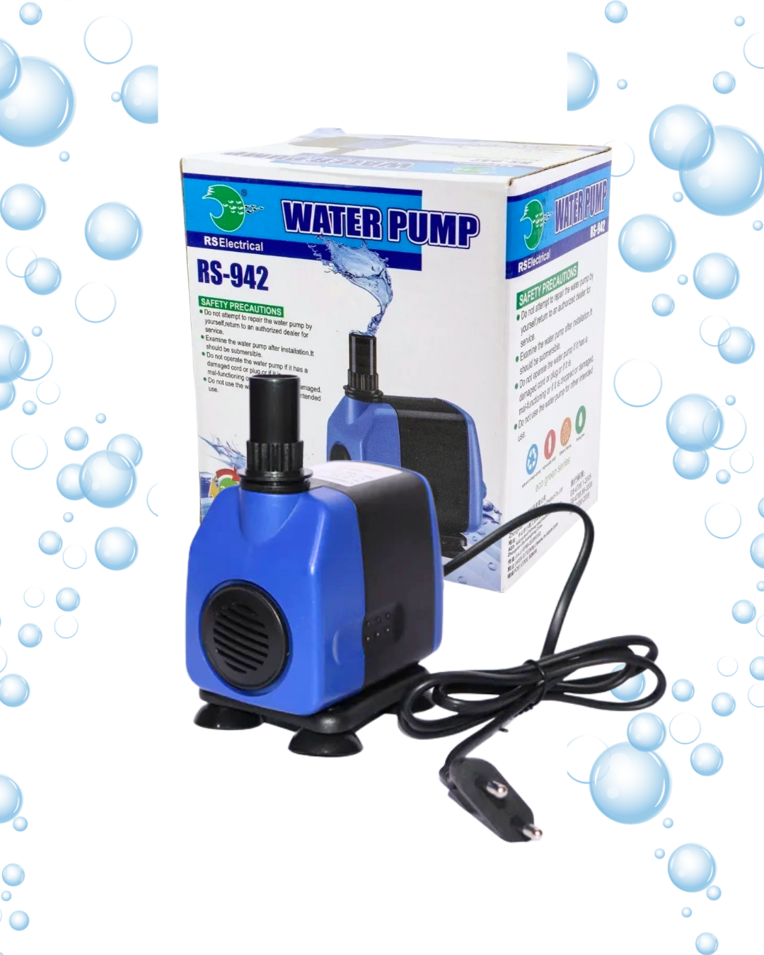BOMBA DE AGUA RS ELECTRICAL 26 W 1000 L/h
