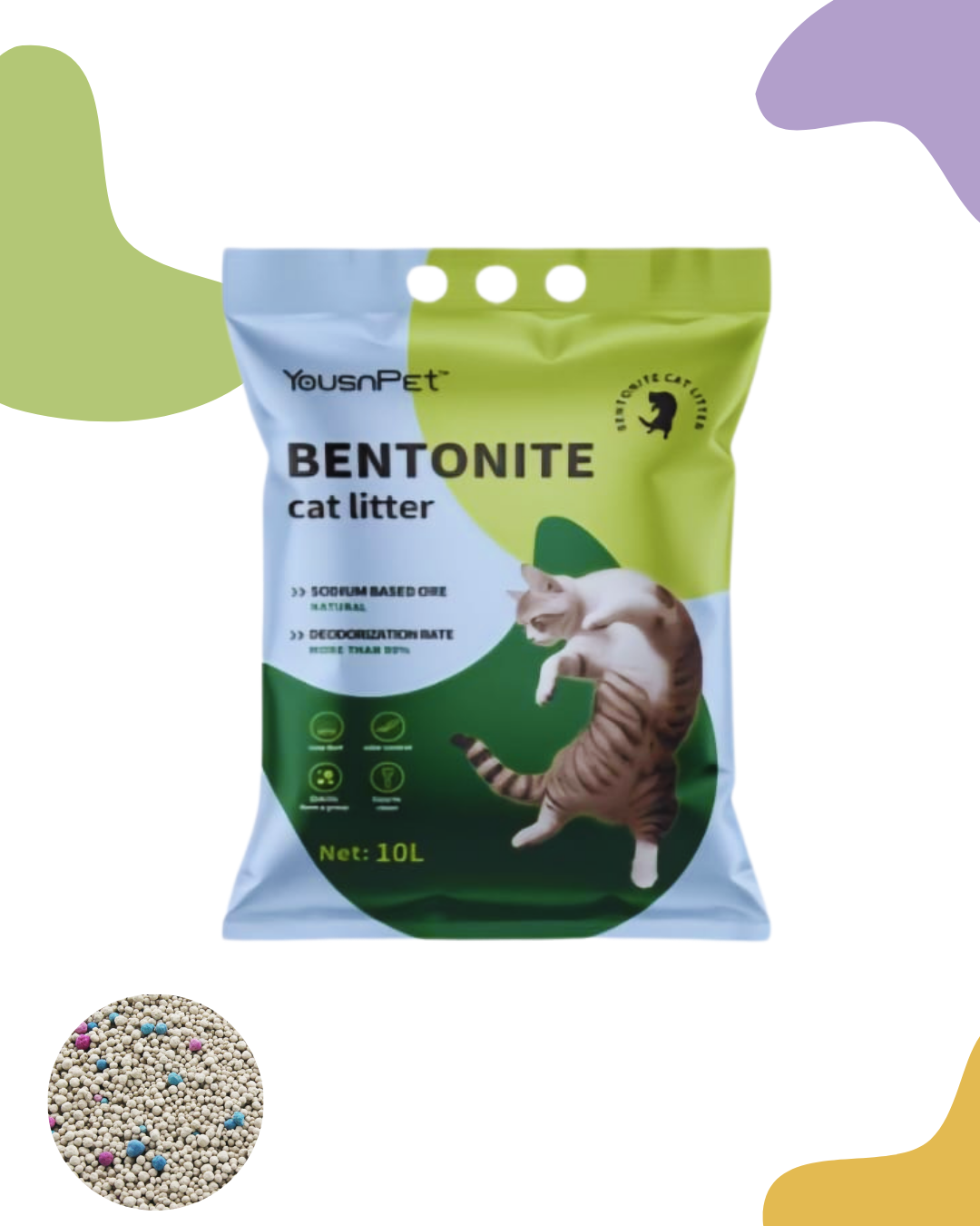BENTONITA AGLOMERANTE YOUSNPET 10lts/8KG