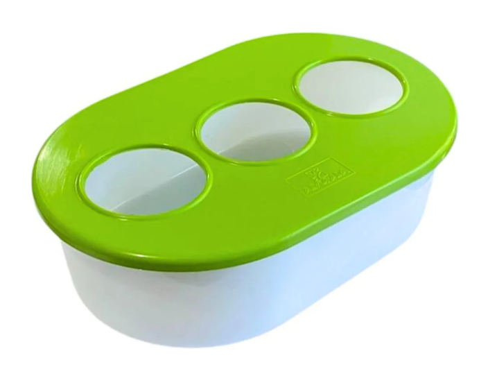 Comedero blanco- 3 agujeros- talle G