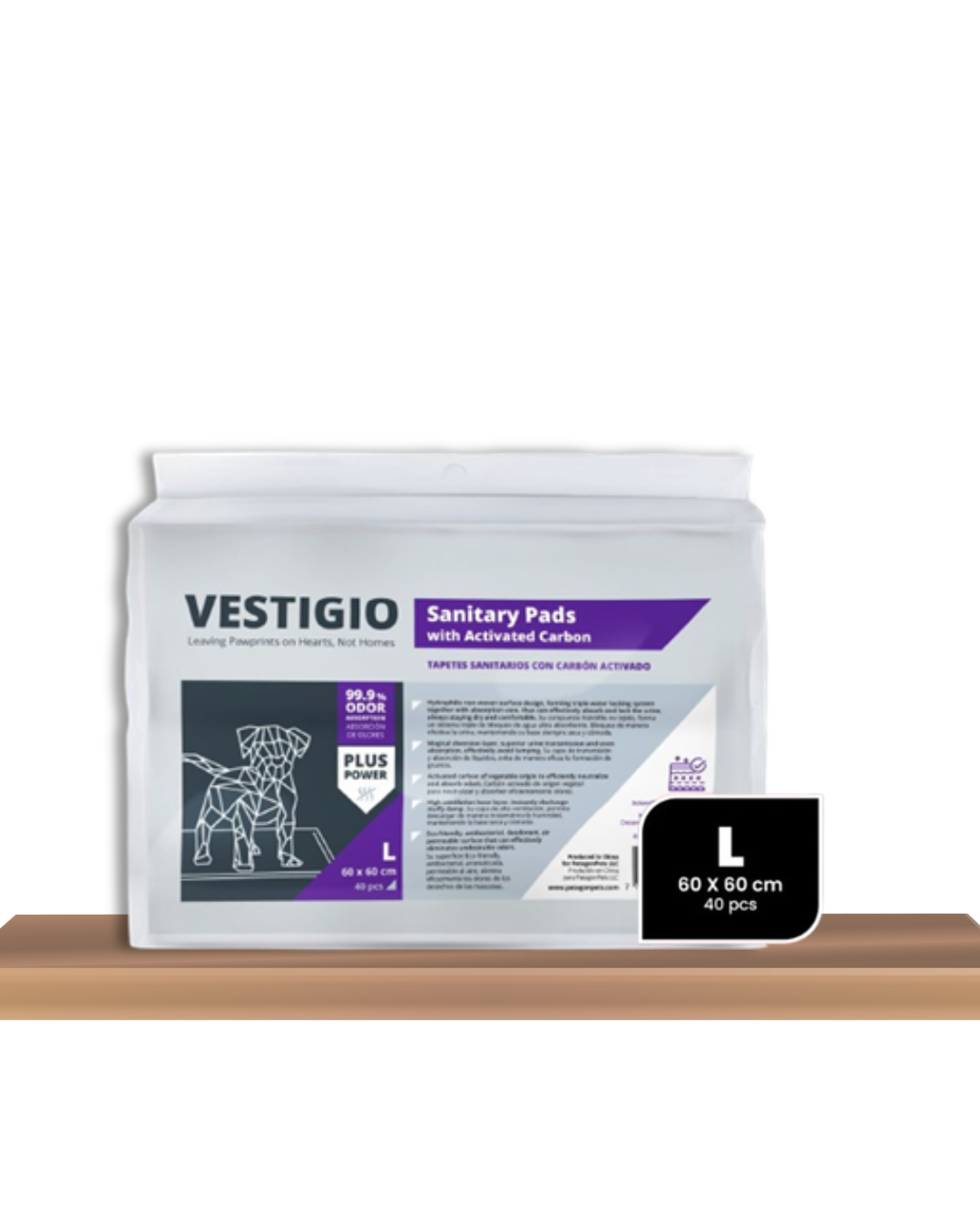 Tapetes higenicos (pañales) Vestigio- Con carbon activado