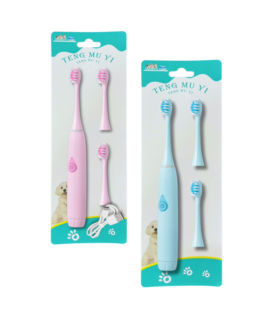 KIT CEPILLO ELECTRICO PARA MASCOTAS 19 CM