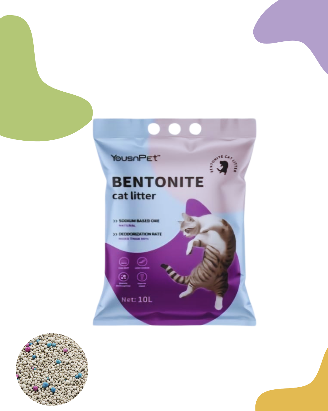 BENTONITA AGLOMERANTE YOUSNPET 10lts/8KG