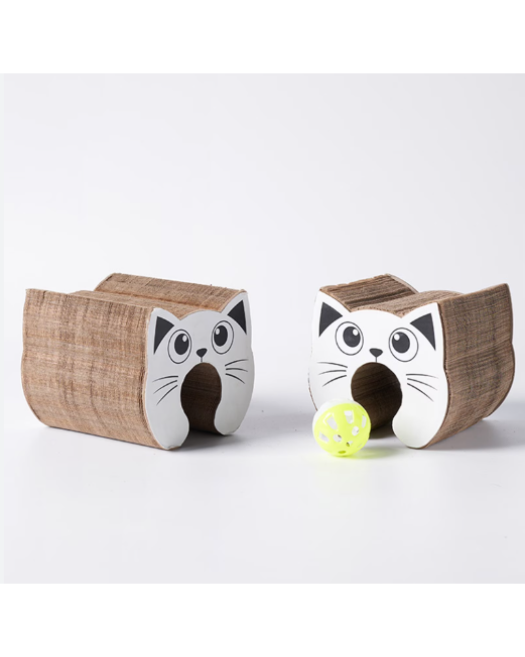 Rascador de carton acordeon con pelota 