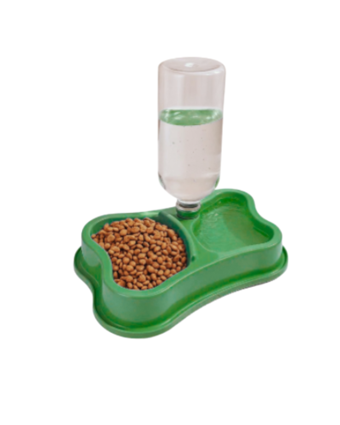 COMEDERO/BEBEDERO DOBLE CON BOTELLA MURANO PET