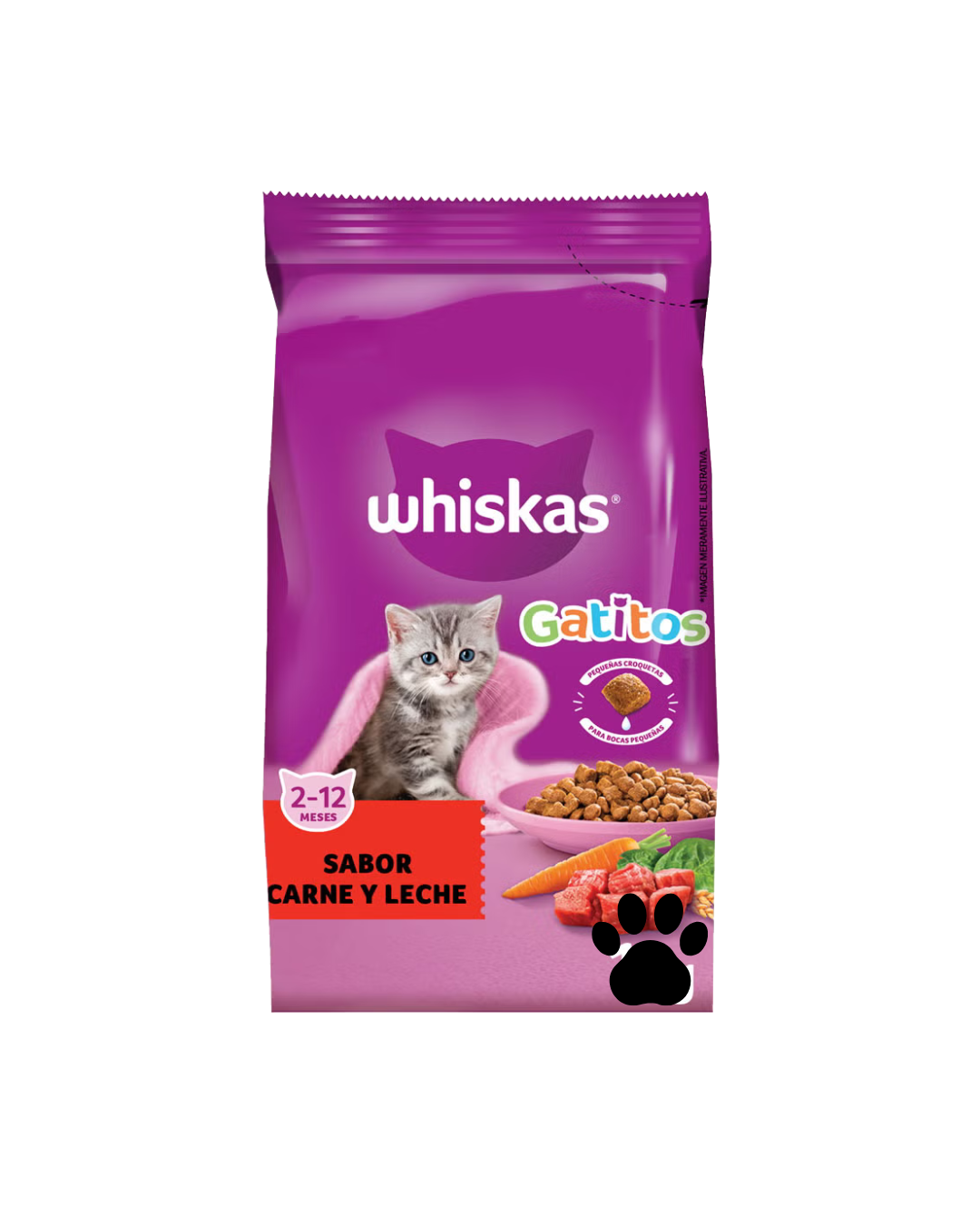 Whiskas Gatitos Carne y Leche 