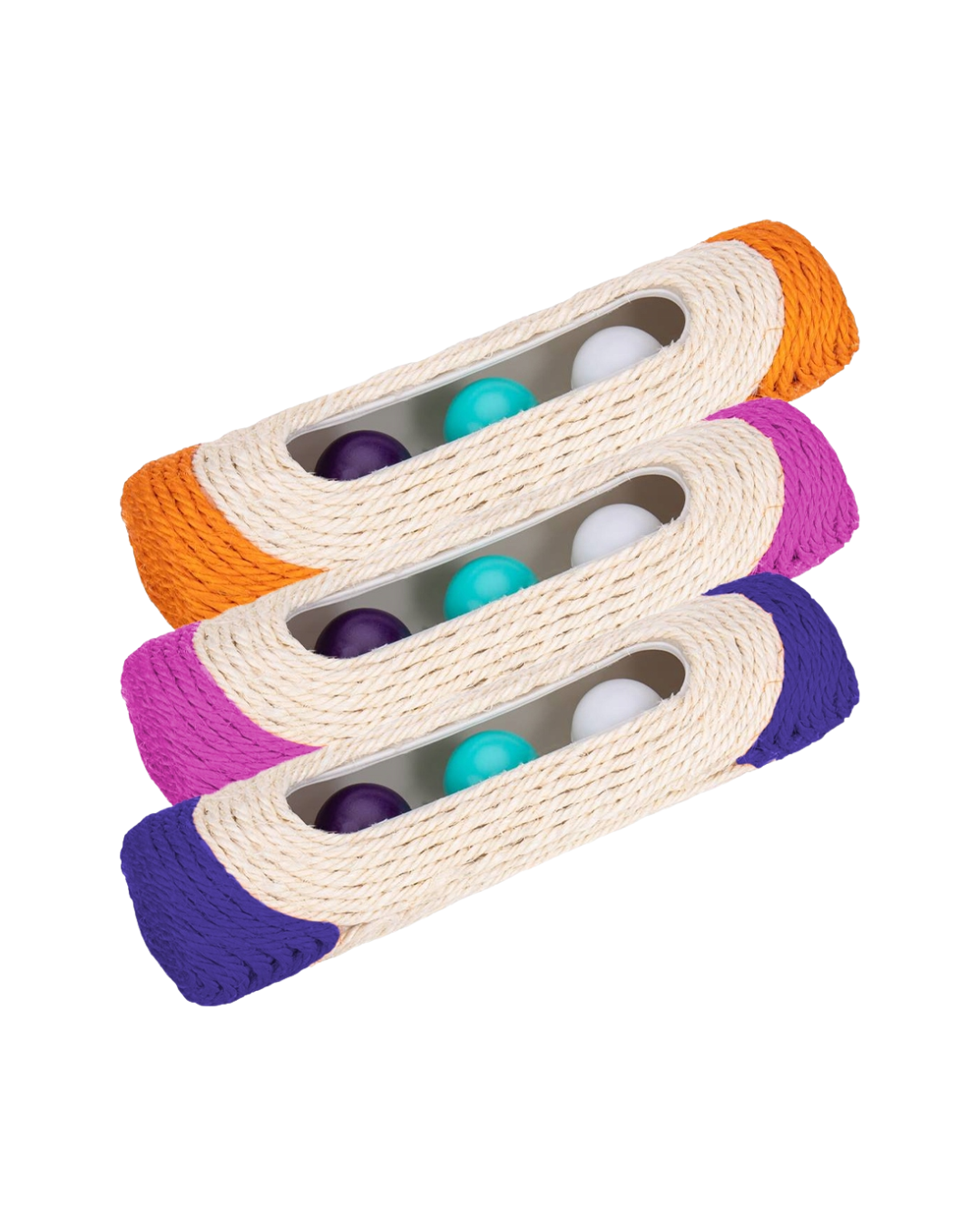 CILINDRO DE SISAL CON 3 PELOTAS 28 CM