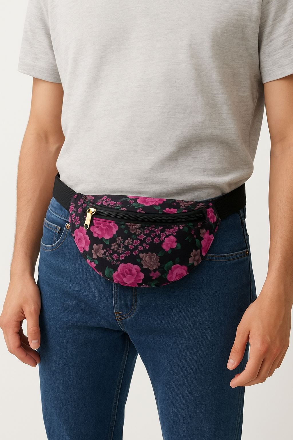 Floral Fanny Pack / Waist Bag for Men & Women – Travel, Outdoor & Daily Use