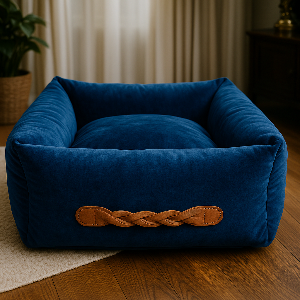 Luxurious Green Velvet Pet Bed