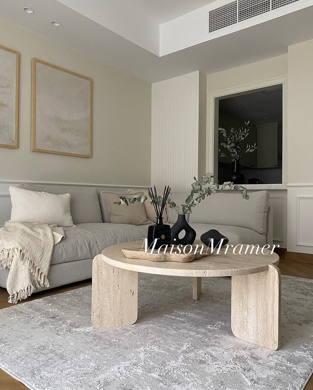 Table Basse Ronde ASSIA en Travertin