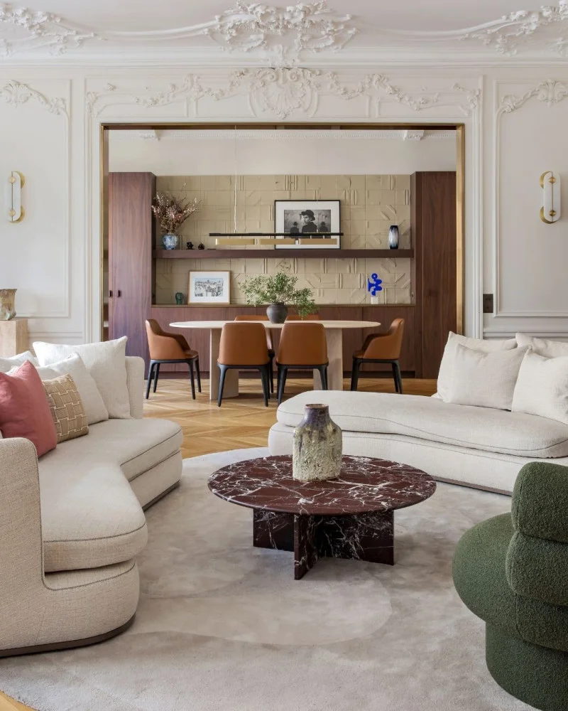 Table Basse Ronde Rosso Levanto – Marbre Rouge