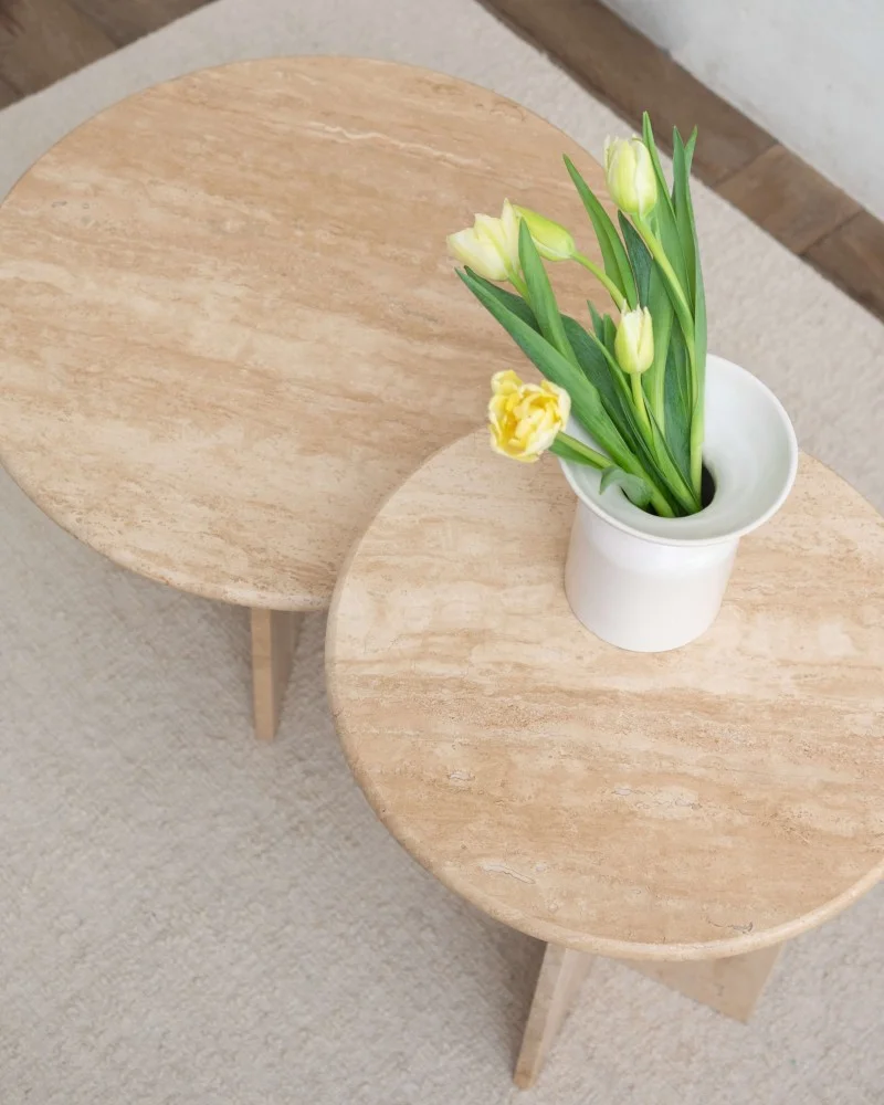 Tables Basses Gigognes en Travertin