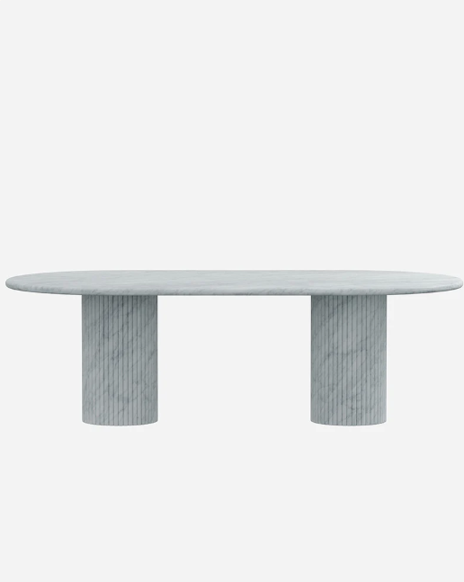 Table à manger en marbre Carrara