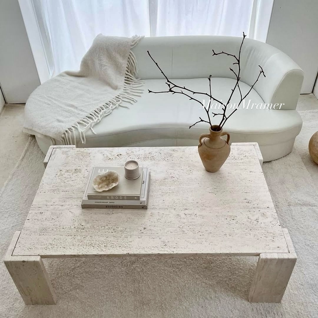Table Basse ARIZONA en Travertin Effet Naturel