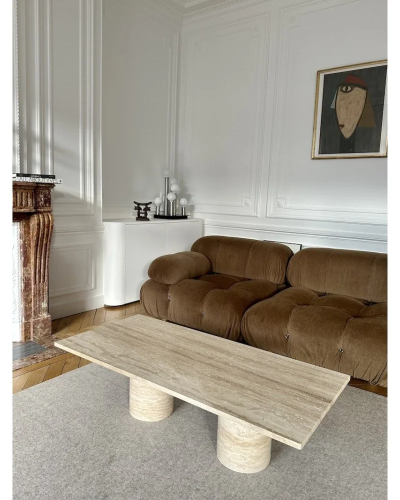 Table Basse Rectangulaire Siena Travertin Naturel