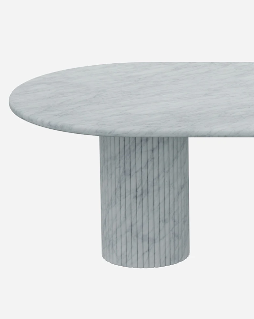 Table à manger en marbre Carrara 