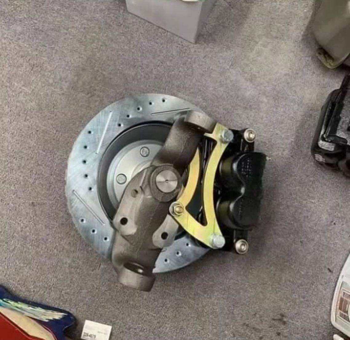 13” Drop Spindle Disc Brake Kit with Chrome Booster and Master Cyl