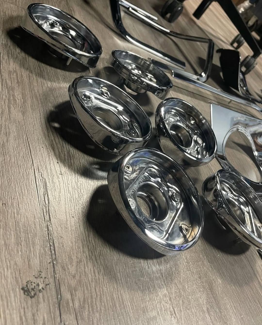 COMPLETE REAR IMPALA 63 TRIM CHROME