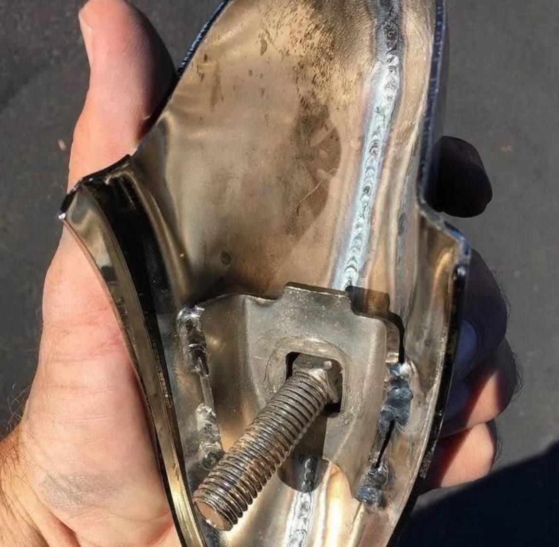 Custom made one off 1956  rear bumper guards with shaved lights. 