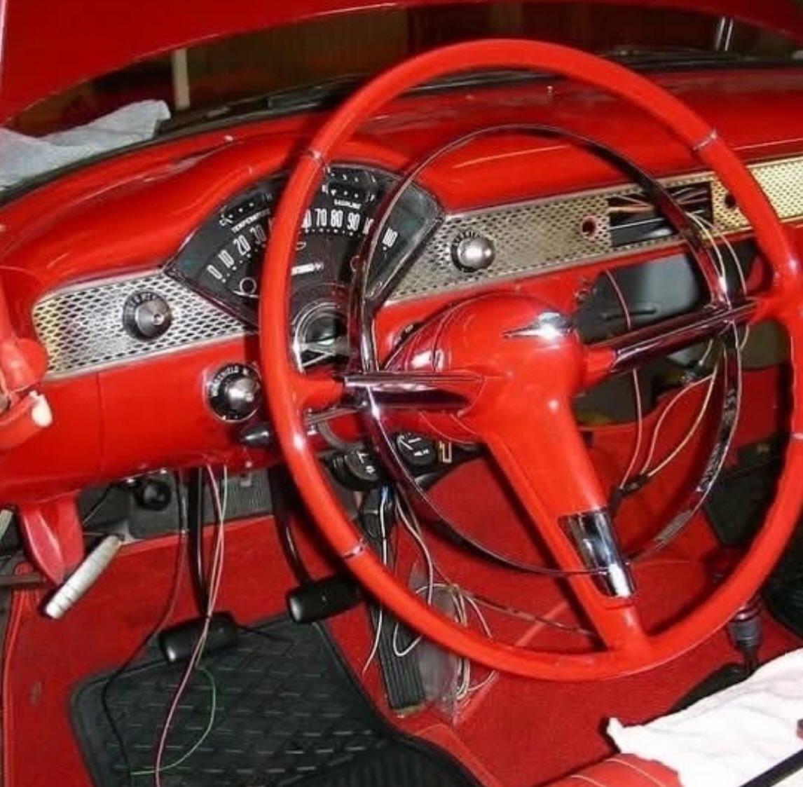 1956 Chevy belair 15”  Versions of Factory Steering Wheels 