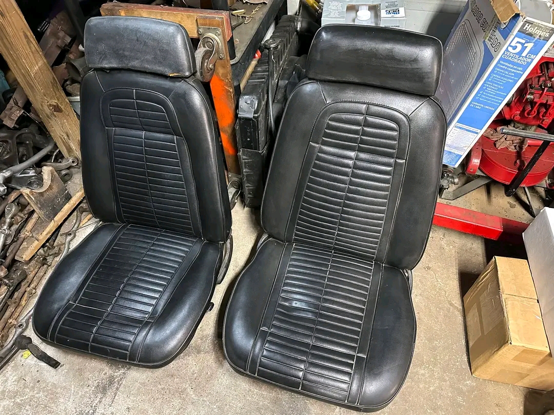1969 camaro and firebird original gm bucket seats with tracks