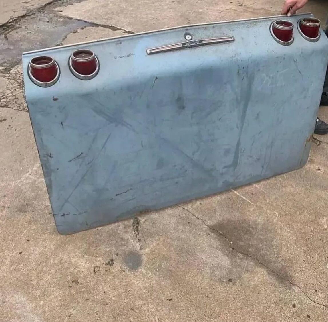 65 Impala convertible or 4dr trunk lid.