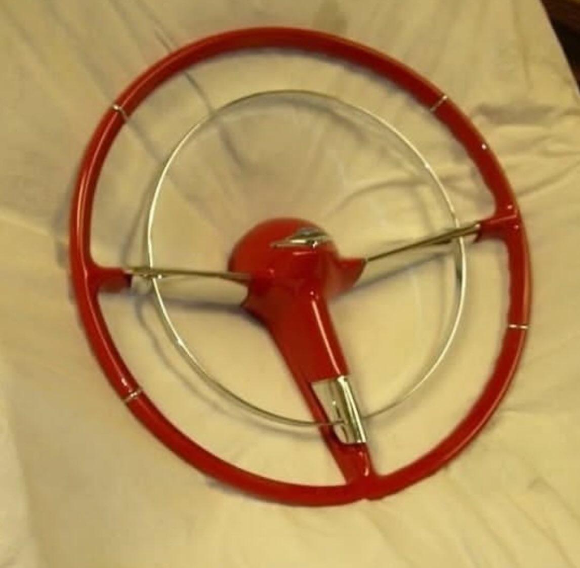 1956 Chevy belair 15”  Versions of Factory Steering Wheels 
