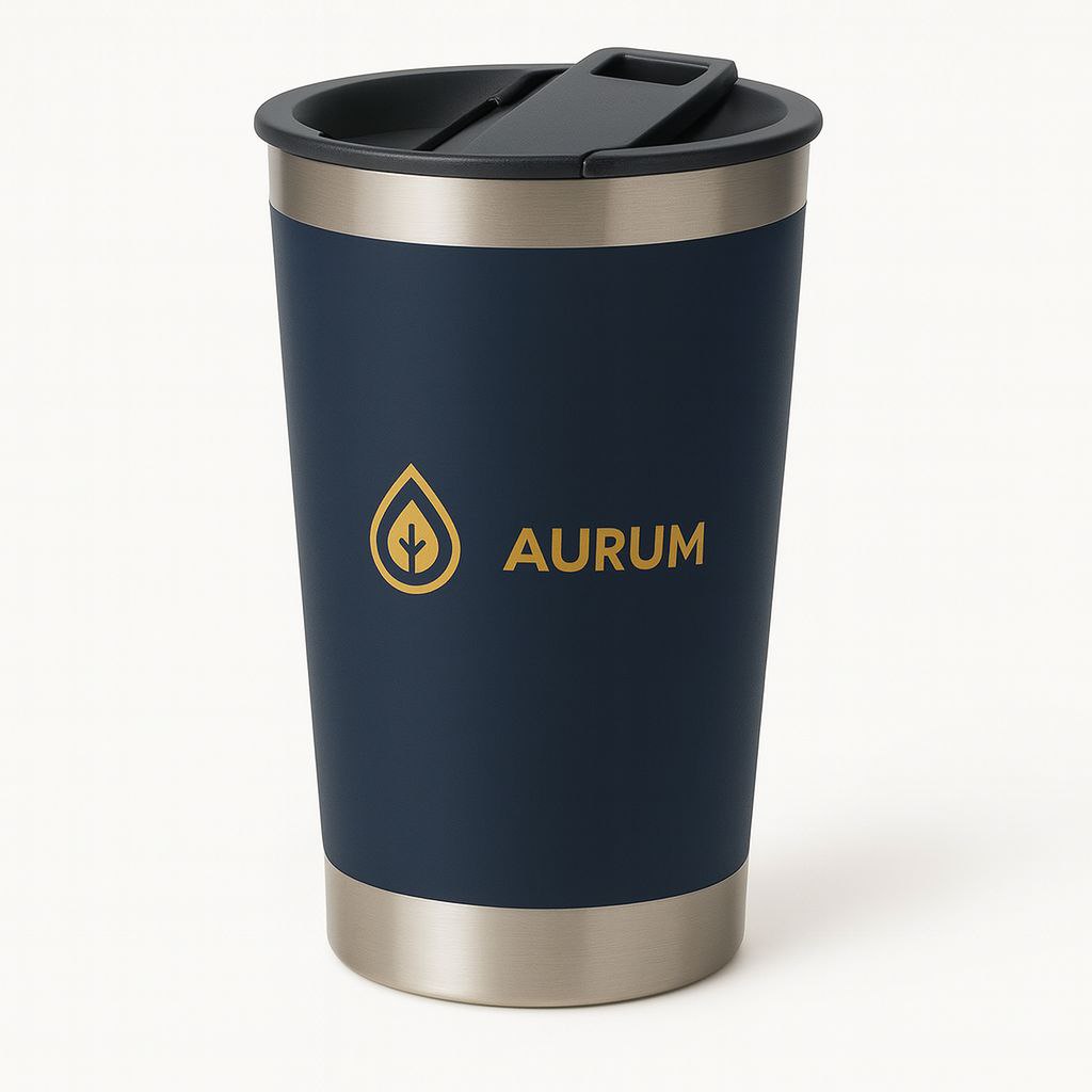 Caneca térmica de aço inoxidável Aurum