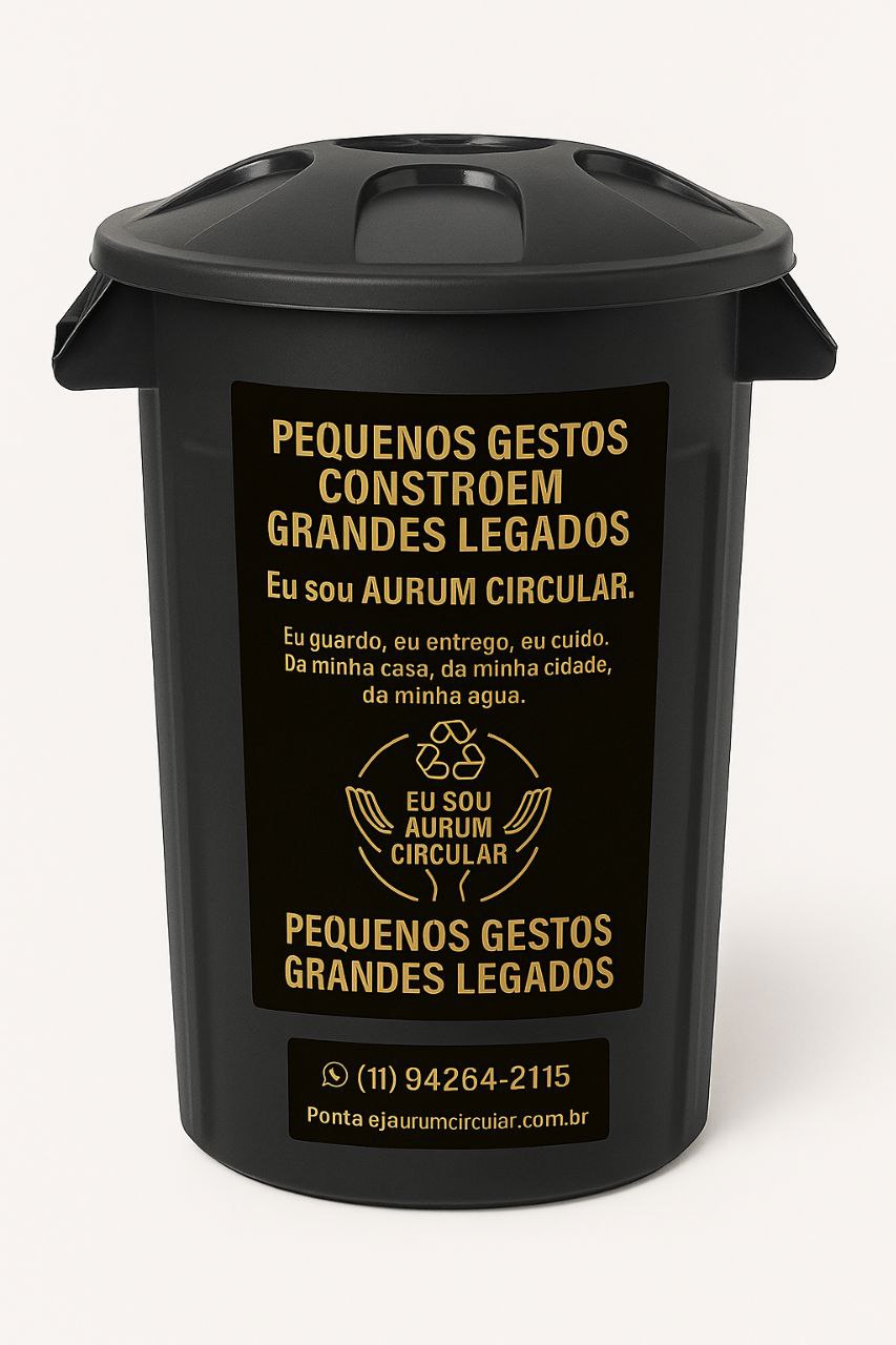 Lixeira circular Aurum