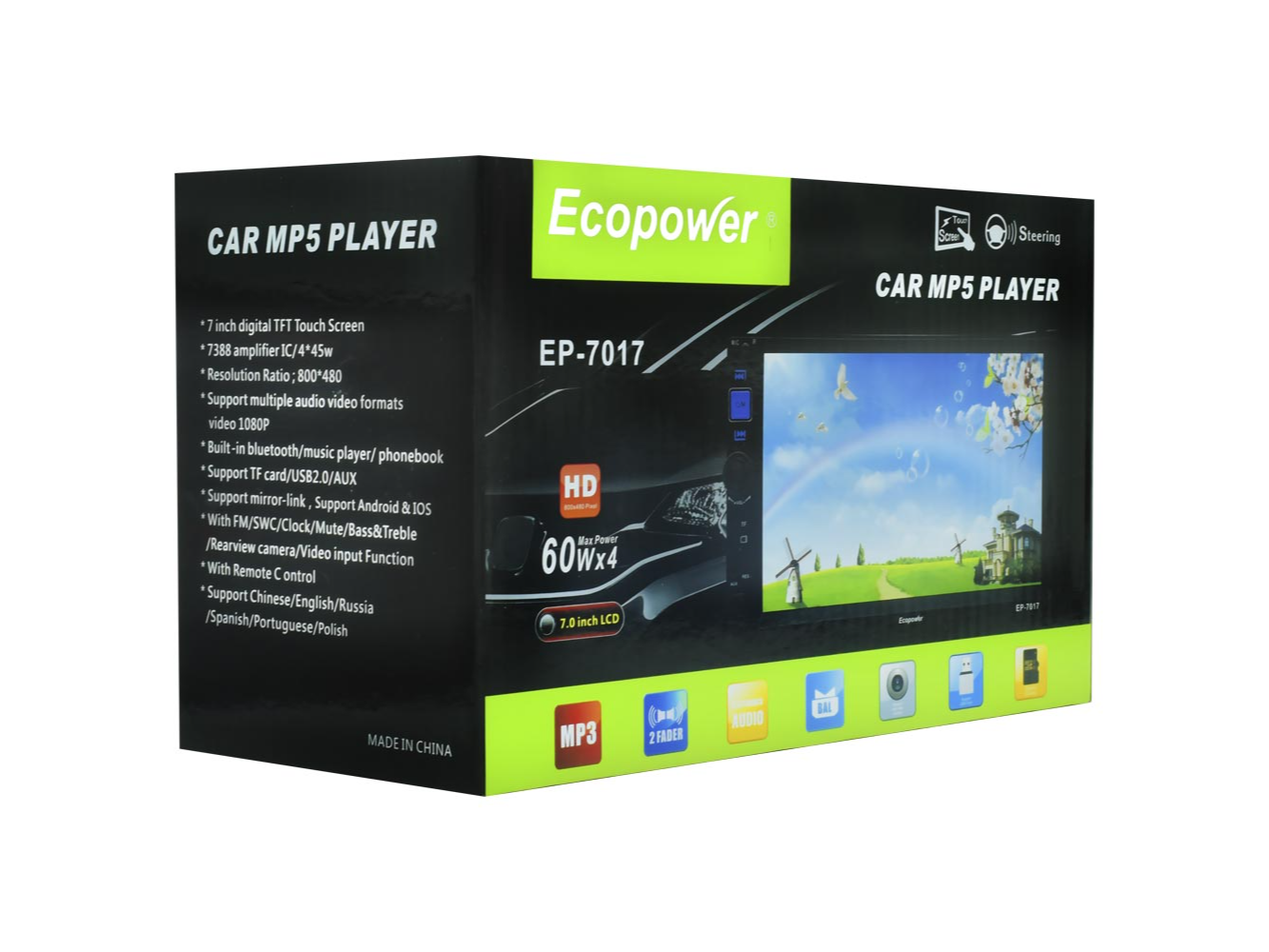 Reproductor MP5 para coche Ecopower EP-7017