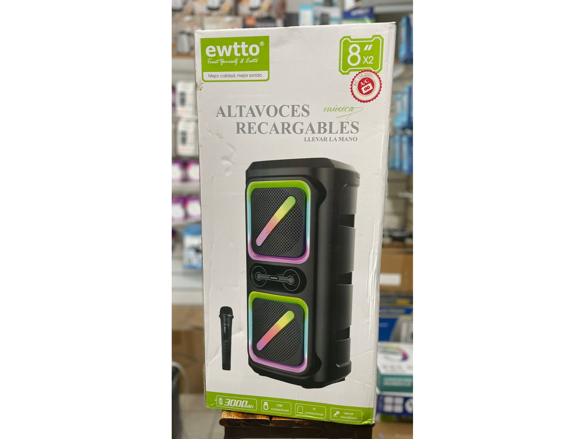 Altavoces recargables ewtta 8''