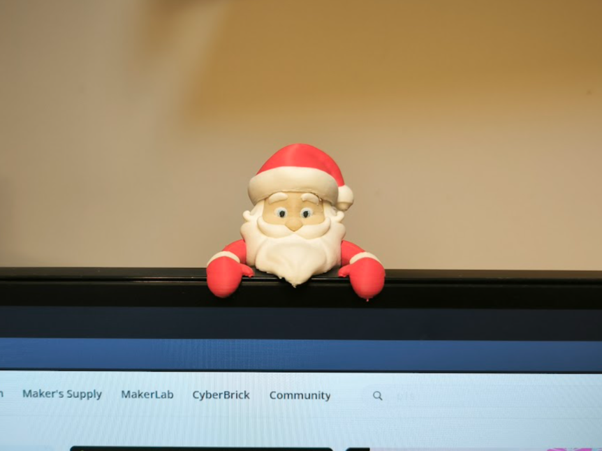 Decorativo de Papai Noel para monitor