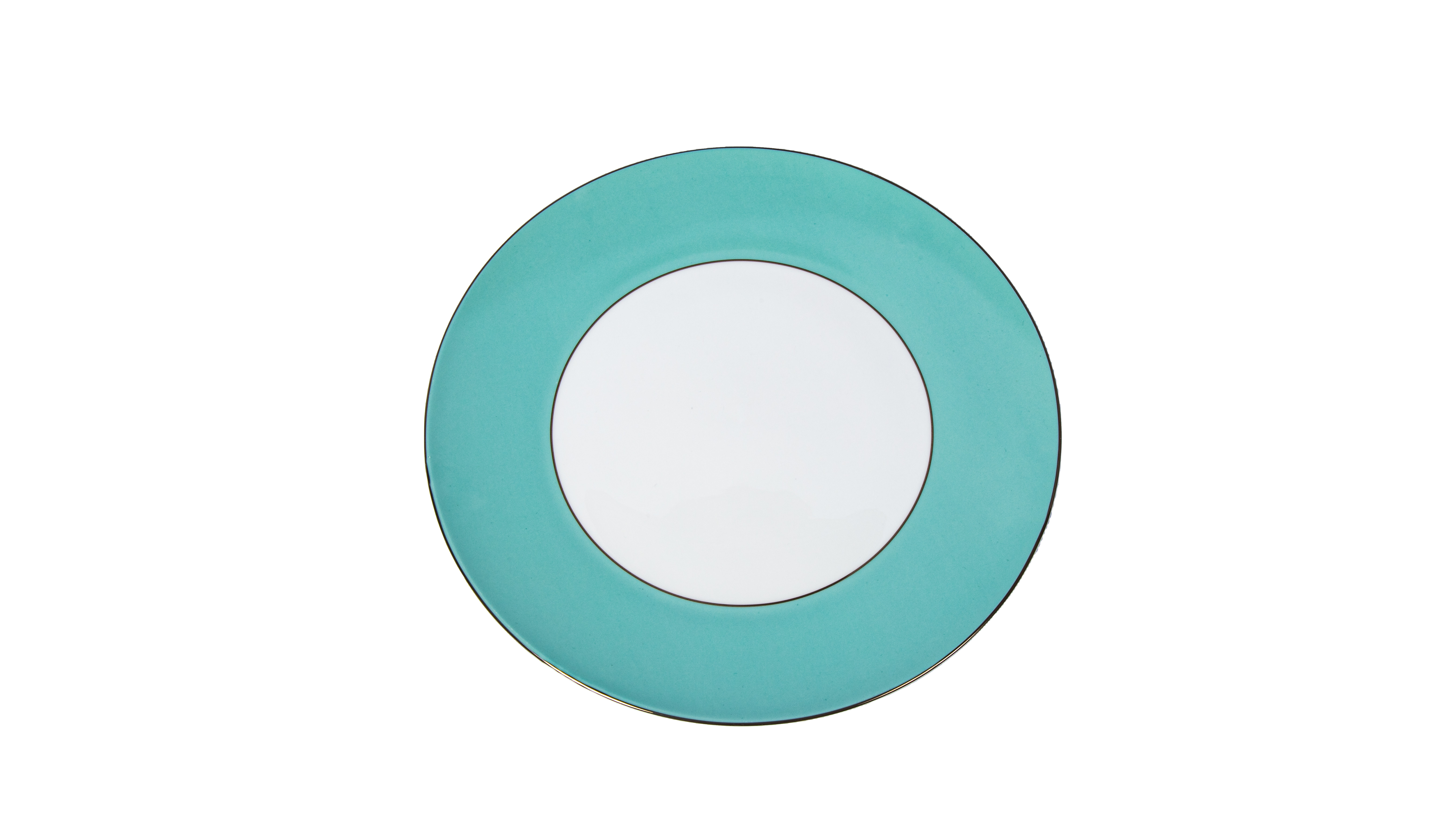 Turquoise Rimmed Charger Plate