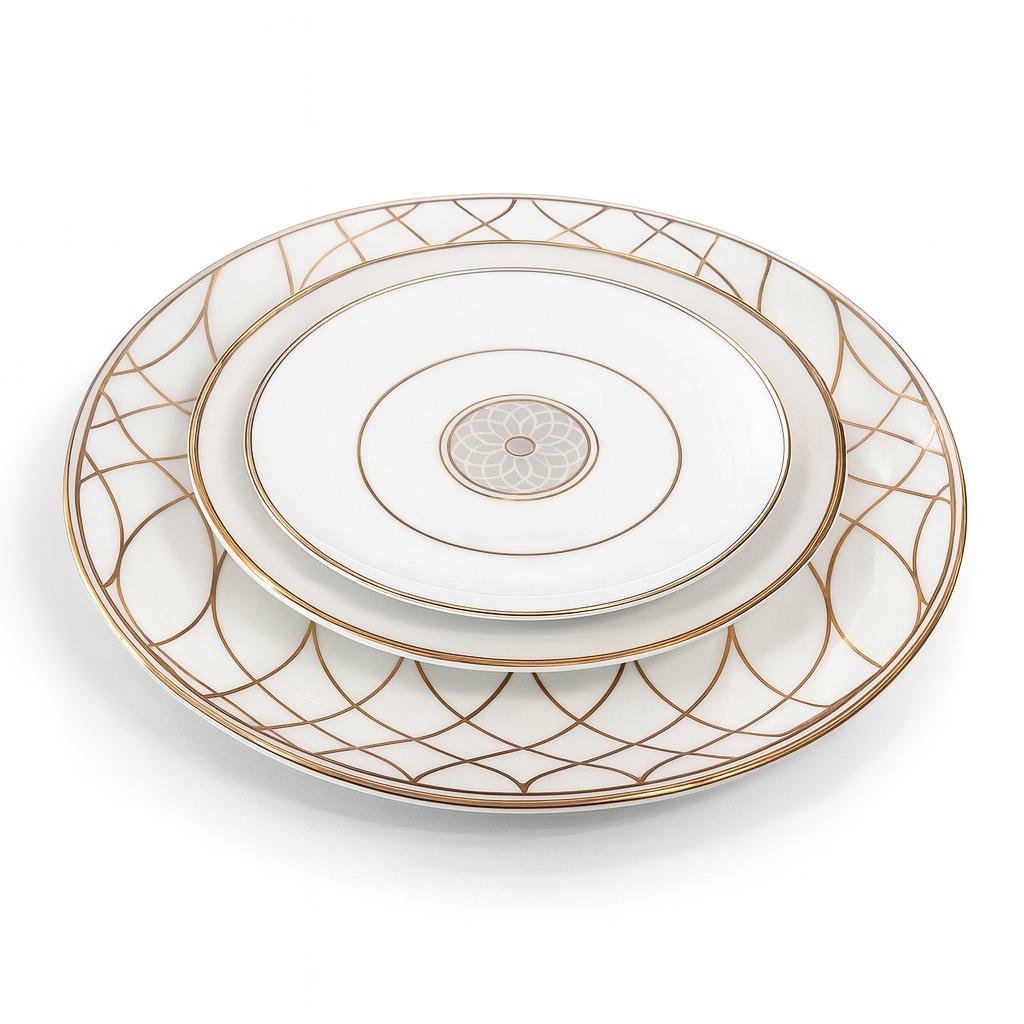 Elegant porcelain plate set