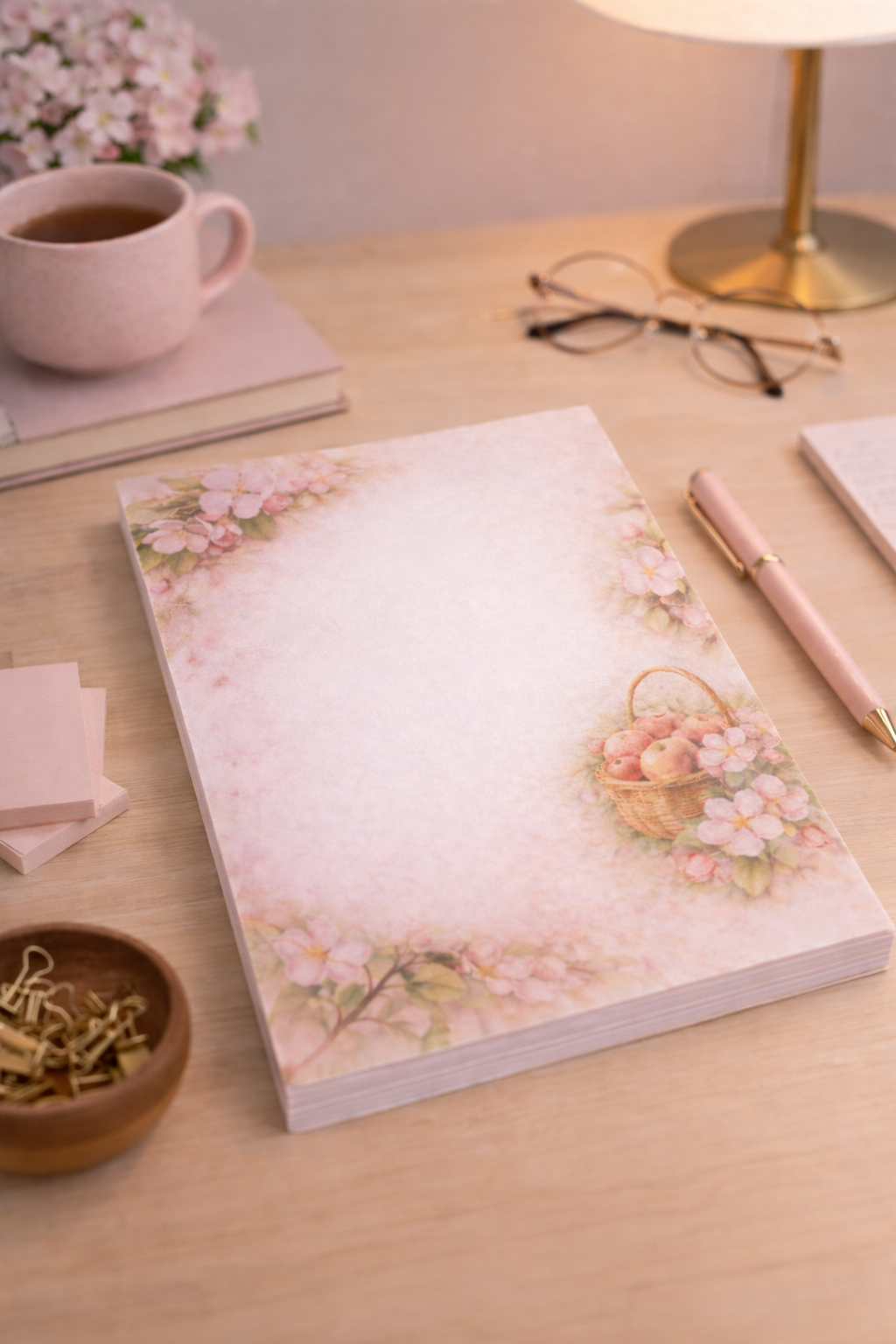 Apple Blossom | Floral Stationery Notepad