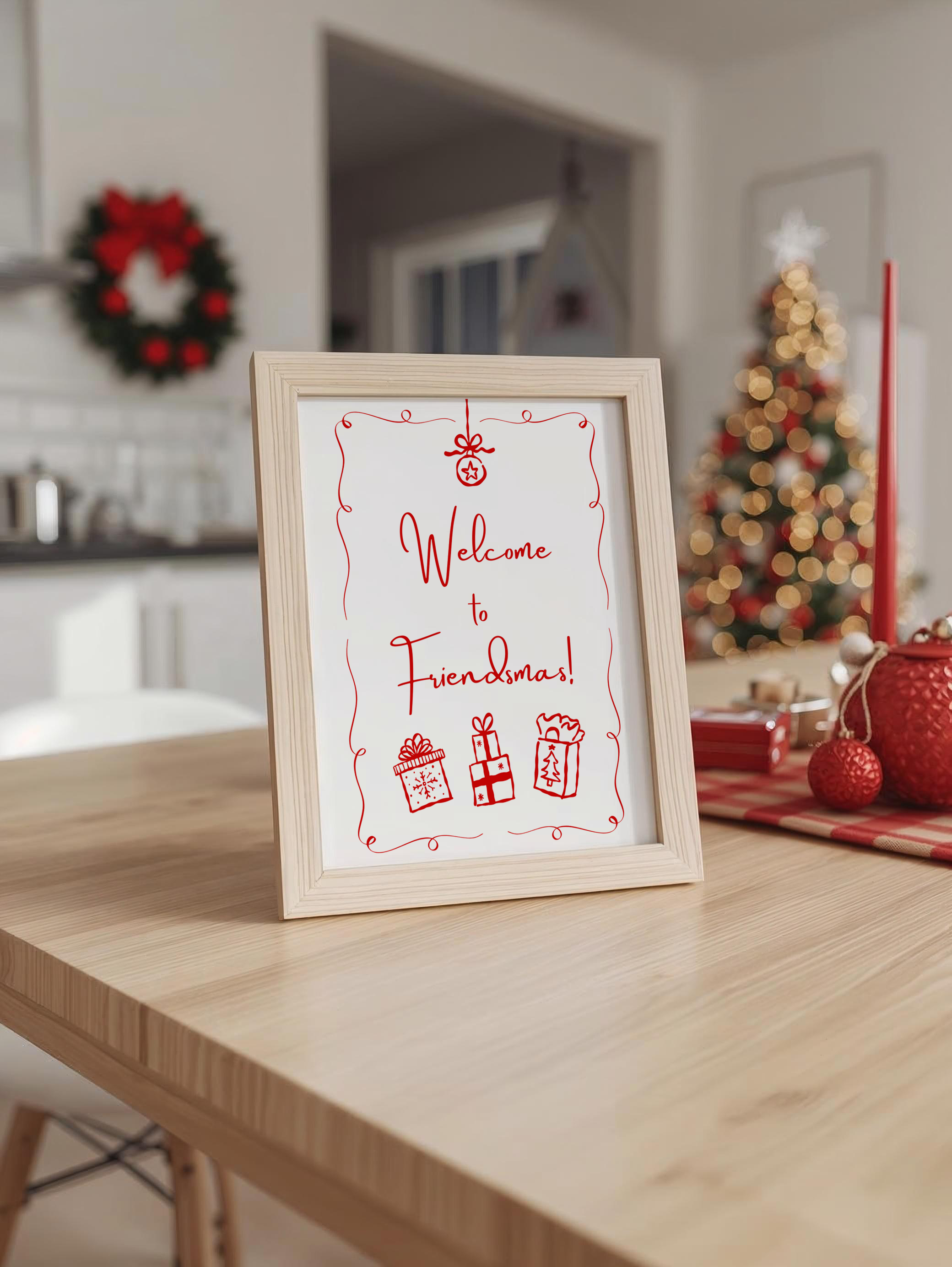Friendmas Dinner Printable Welcome Signage