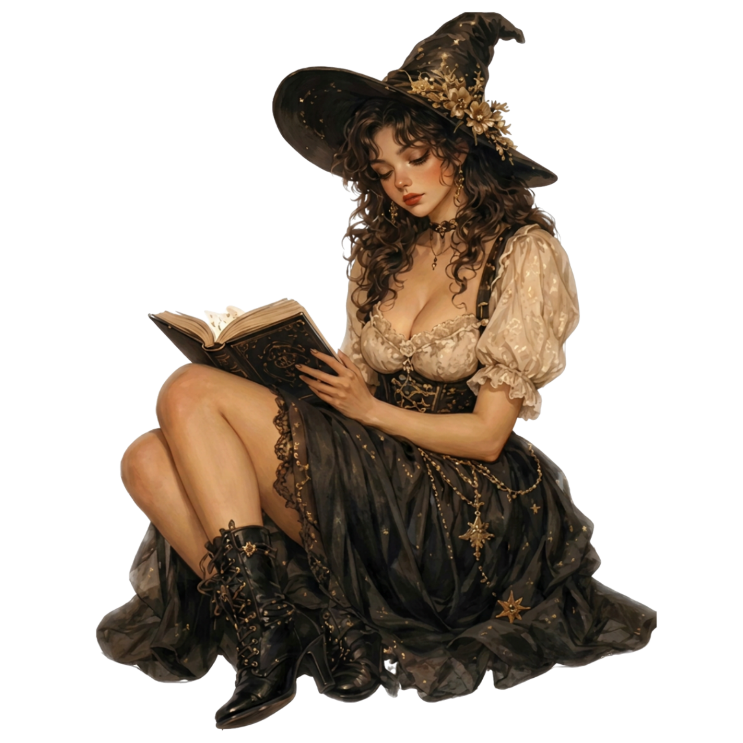 Vintage Witches Digital Sticker Pack