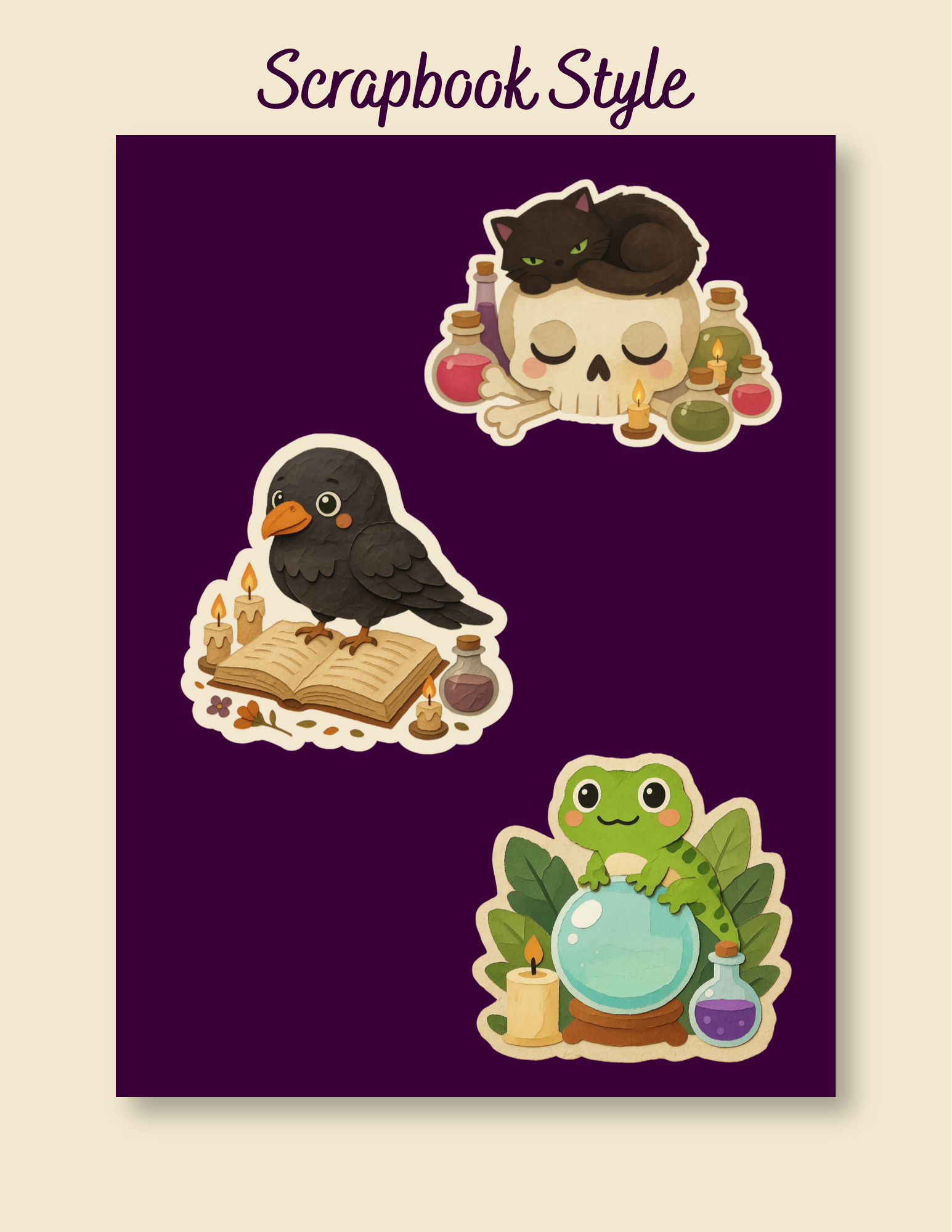 Witchy Animal Digital Sticker Pack