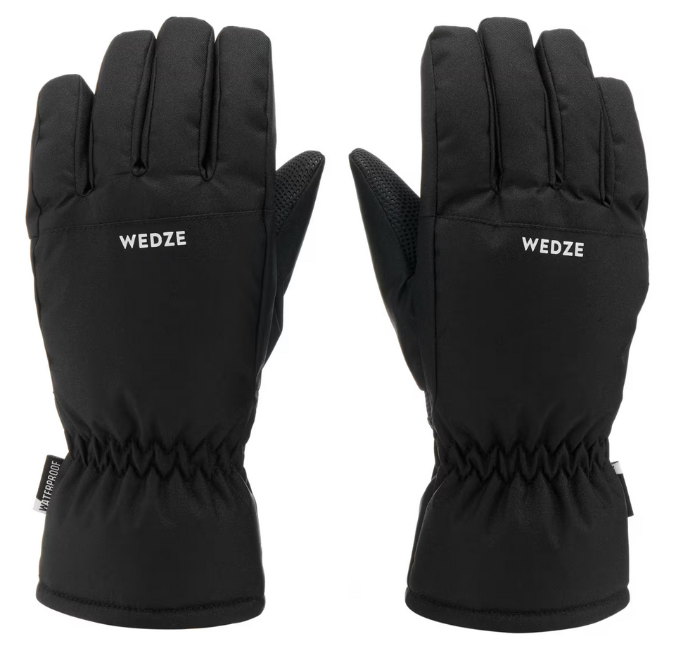 Wedze Black Winter Gloves