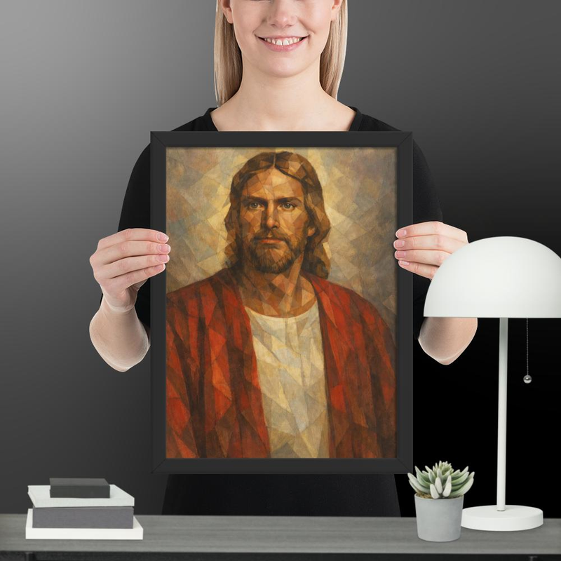 Jesus the Christ Geometric Shape Portrait