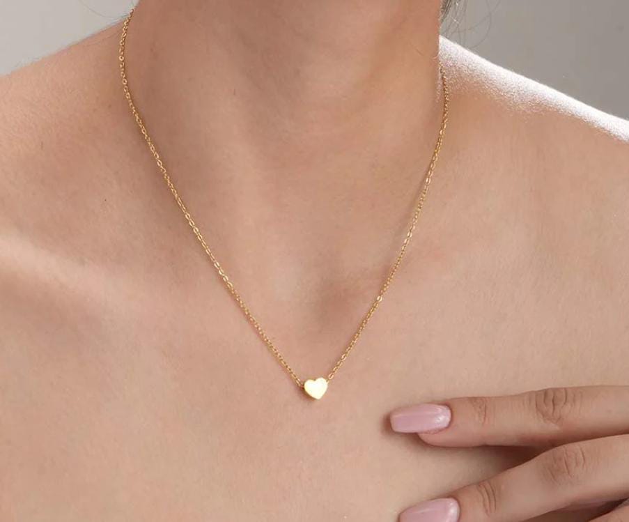Gold Heart Pendant Necklace