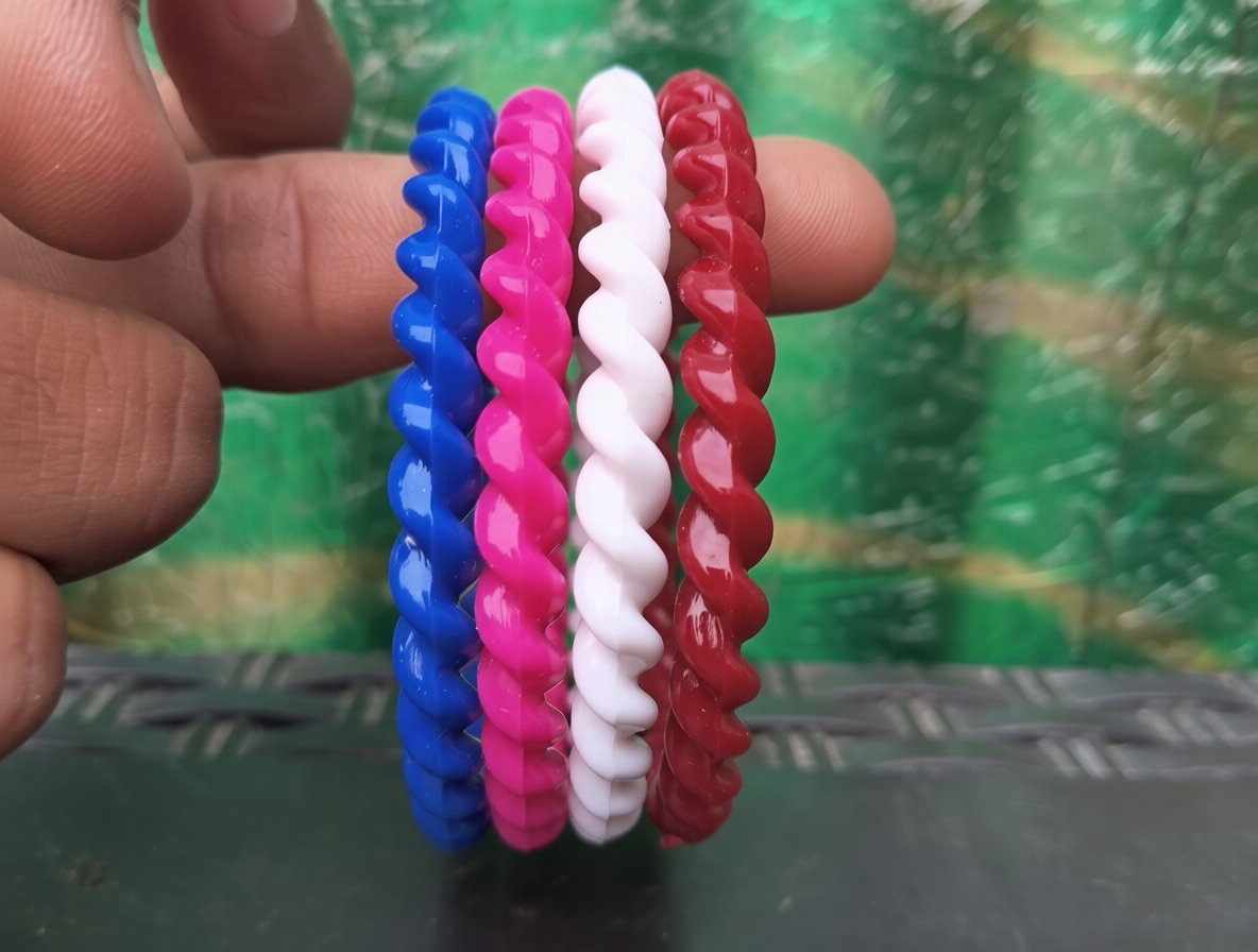 Colorful Twisted Bangles Set