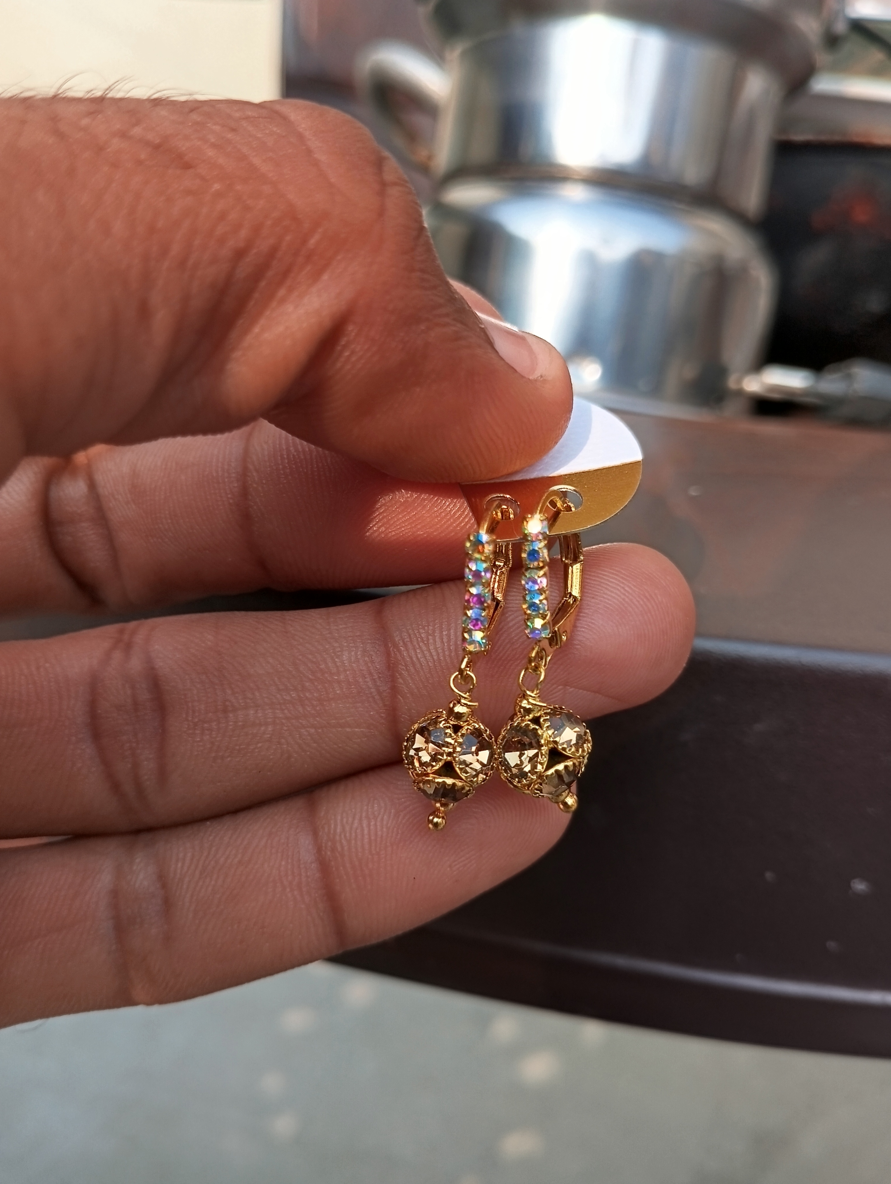 Gold-Plated Jhumka Earrings