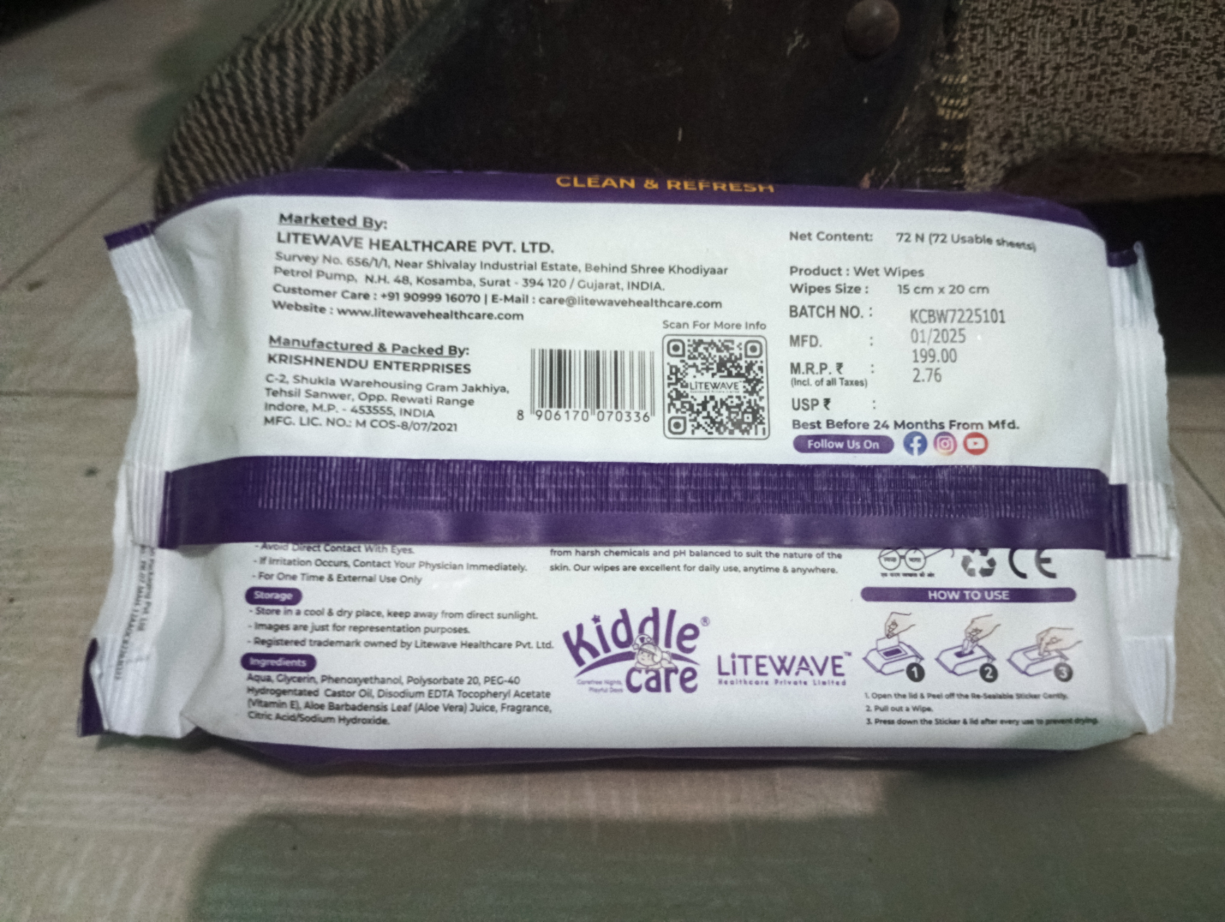 Kiddle Care Baby Wipes