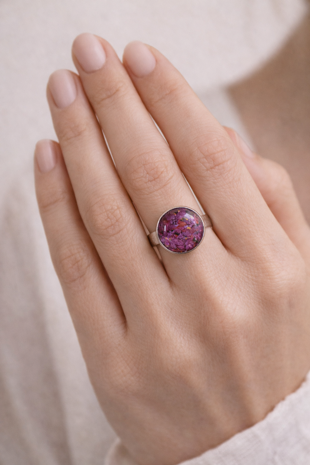 Anillos exclusivos de flores secas naturales