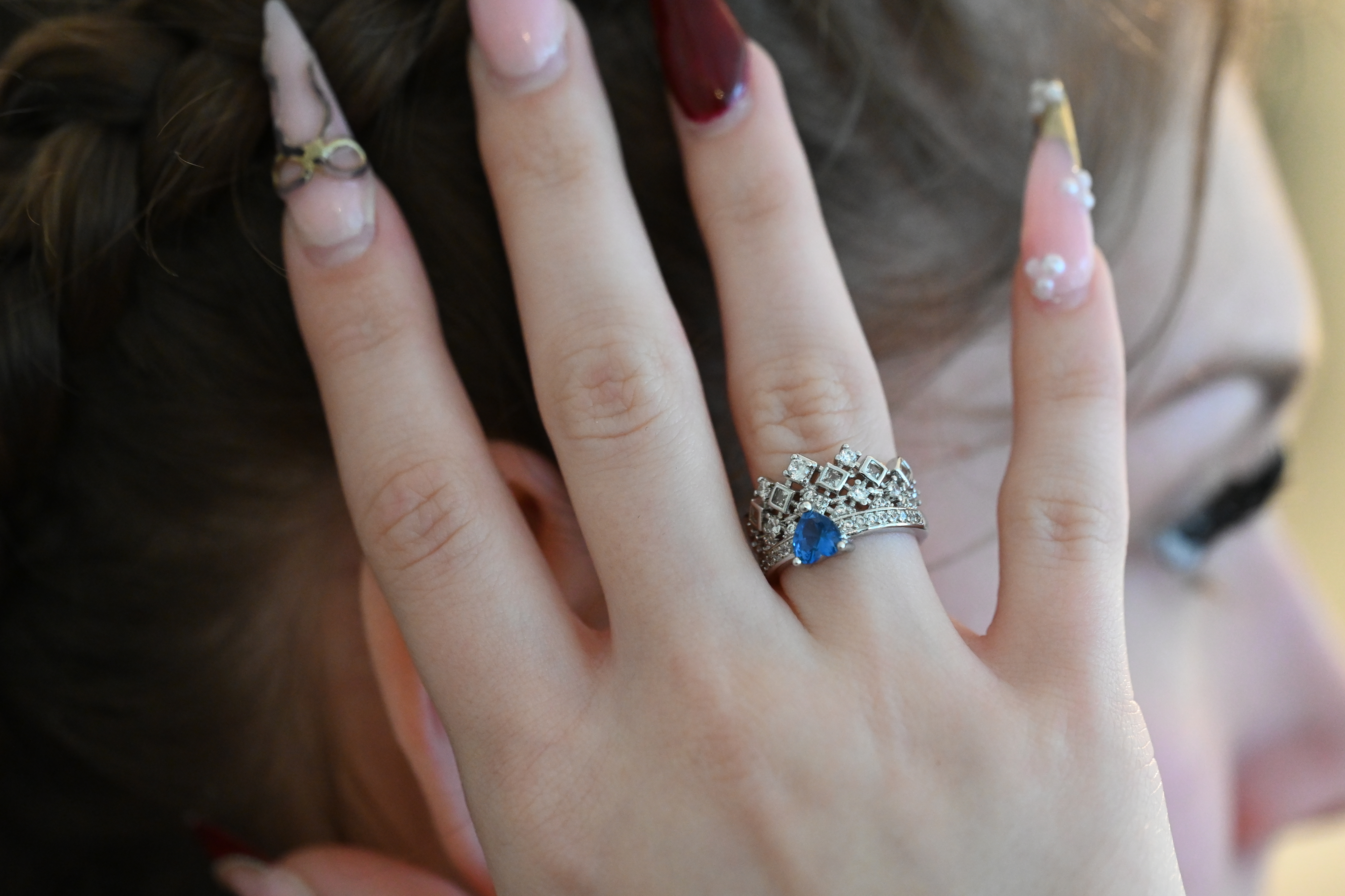 Anillo corona y corazon